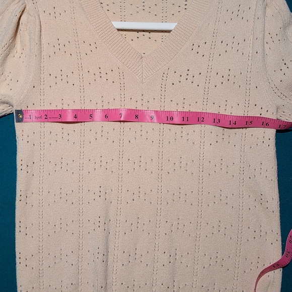 Vintage look short sleeve sweater - Picture 4 of 5